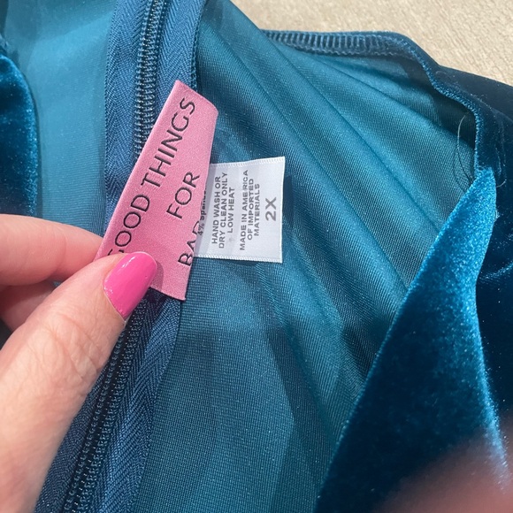 Vixen by Micheline Pitt Teal Dress - Picture 5 of 8